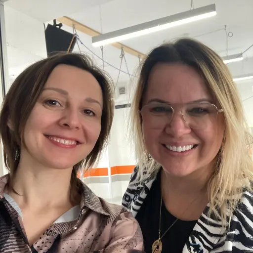 Ola Cieślak i Joanna Surowińska na szkoleniu